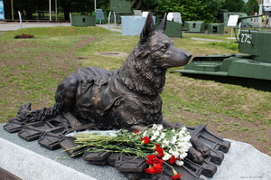 Памятник - фронтовая  собака 