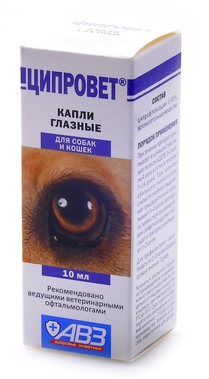 Глазные капли Ципровет для собак