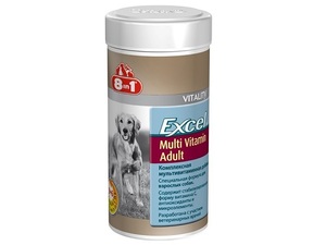 Описание витаминных добавок  excel для взрослых собак